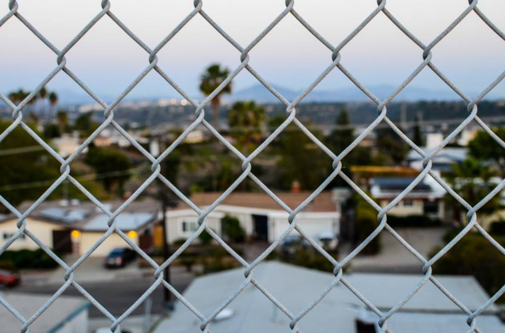 this image shows chain link fence in Folsom, California