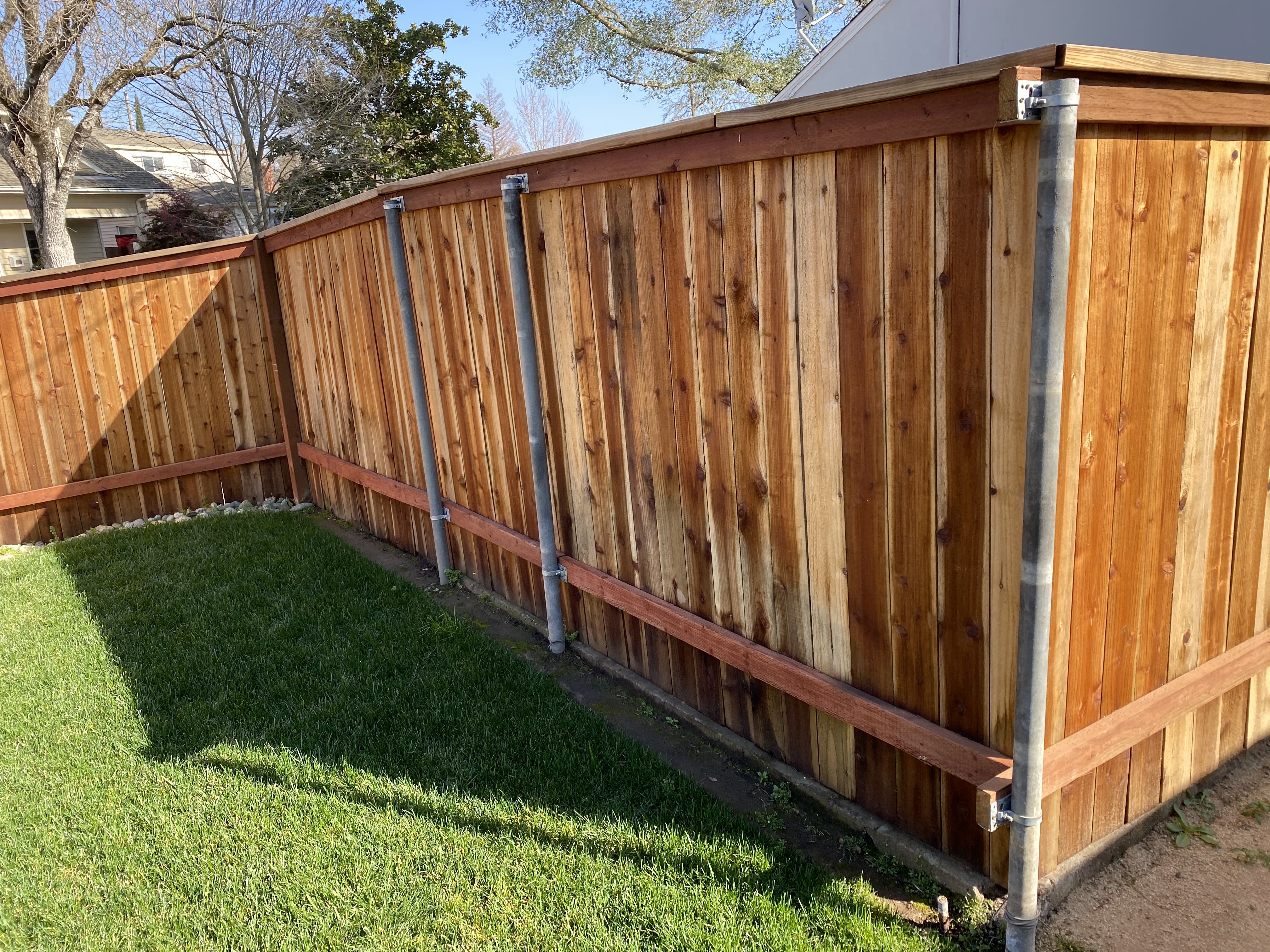 this image shows cedar fencing in Folsom, California